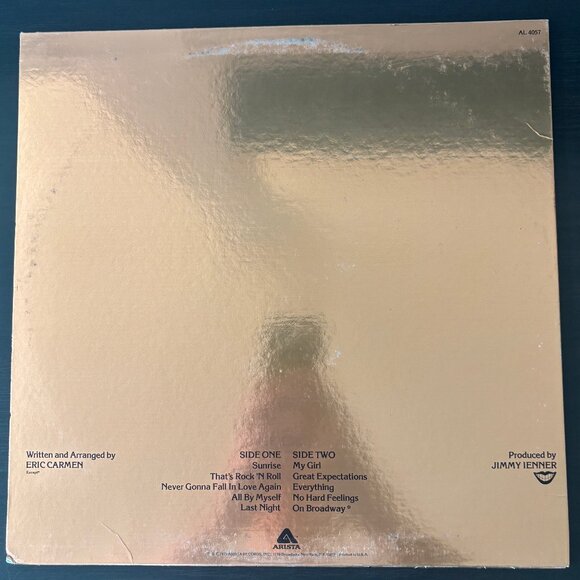 Eric Carmen Vinyl - Picture 2 of 2